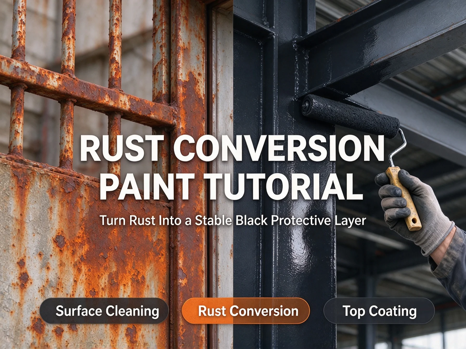 Metal Rust Conversion Paint Application Guide for Rusted Steel
