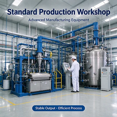 Standard production workshop with advanced manufacturing equipment