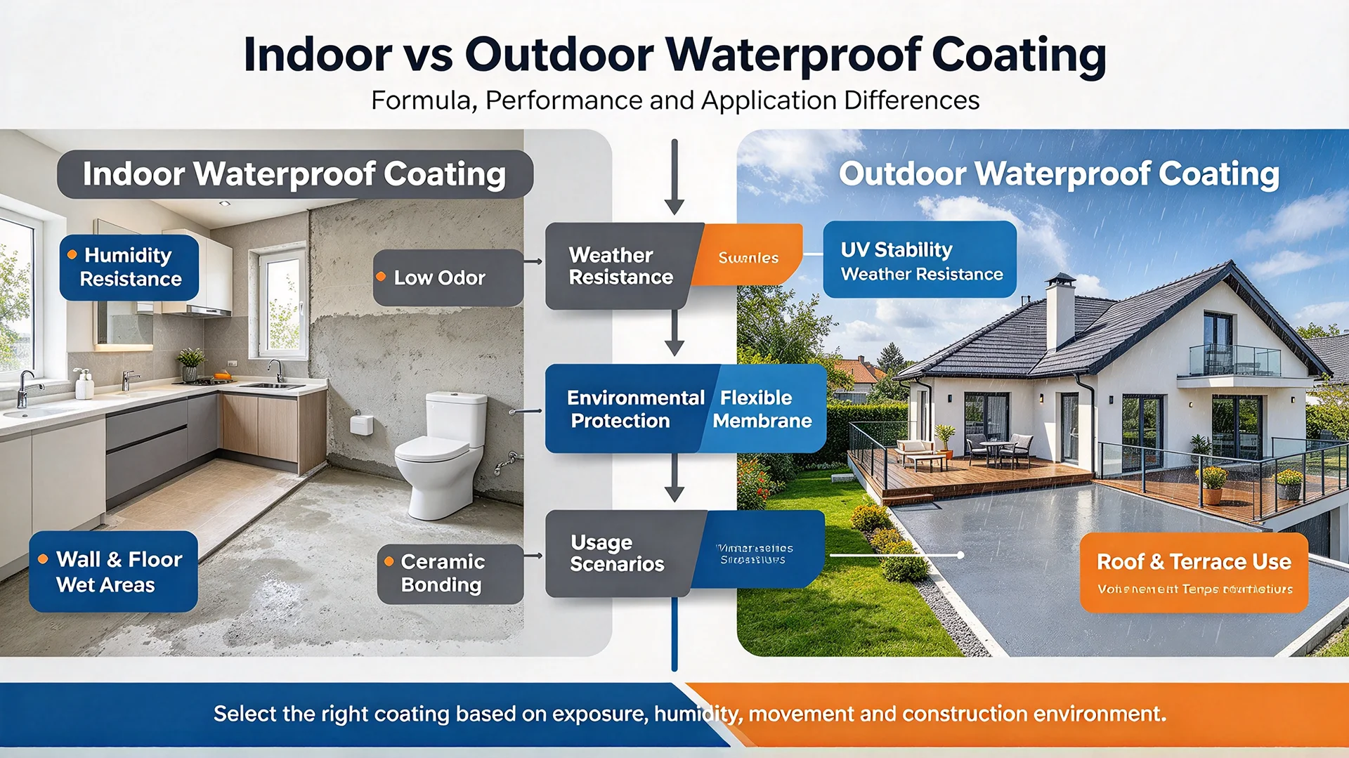 Indoor vs Outdoor Waterproof Coating: What Are the Key Differences?